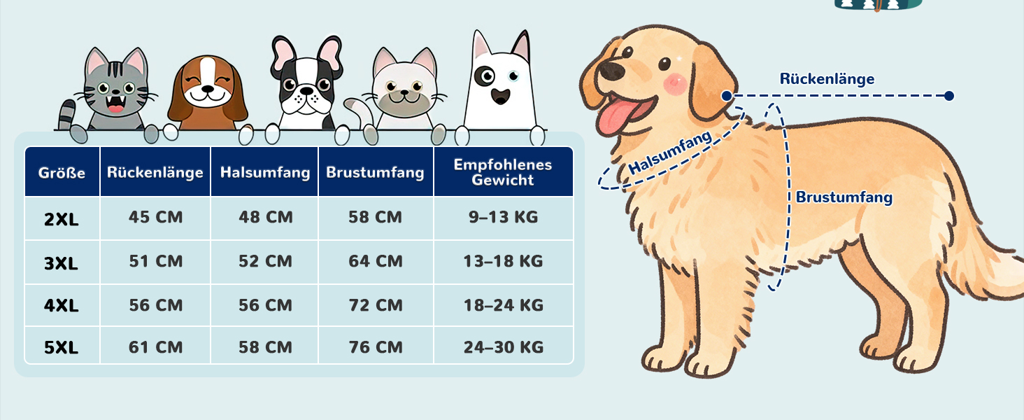 Водонепроникний теплий зимовий одяг для собак ALLSOPETS - куртка з відбиваючими смугами, стильна жилетка для холодної погоди (Blendblau, 3XL)