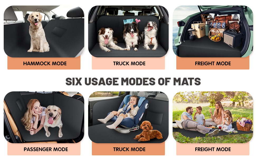 Захист для багажника автомобіля від бруду для собак AiQInu з боковинами та захистом краю завантаження, універсальний килимок для багажника автомобіля для собак, водонепроникний, неслизький, стійкий до подряпин, підходить для автомобілів, універсалів, мінівенів та позашляховиків