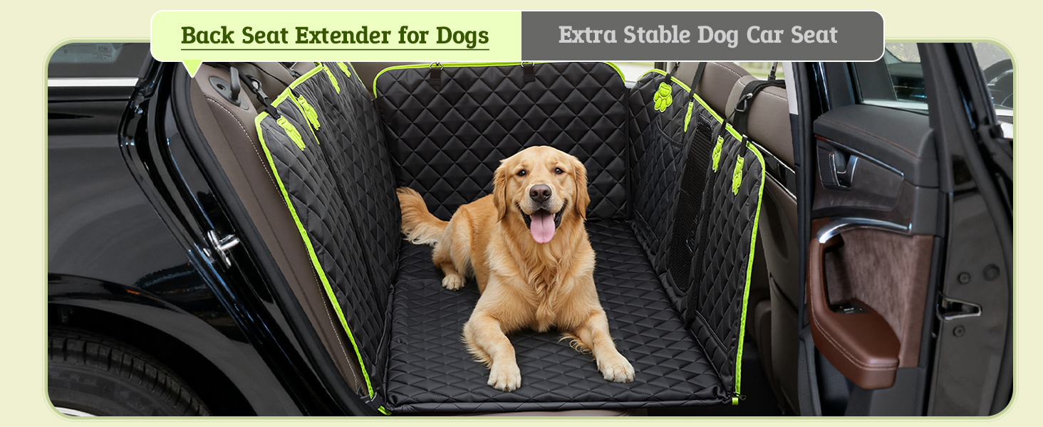 Захисний килимок для собак у машину Pecute 2-в-1: для заднього сидіння та як переноска, водовідштовхувальний, анти-царапин, з жорстким дном