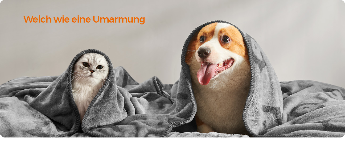 Ковдра для собак Feandrea, 3 шт. в наборі, XL (152 x 127 см), фланель, сірий, захист дивану, для середніх та великих собак