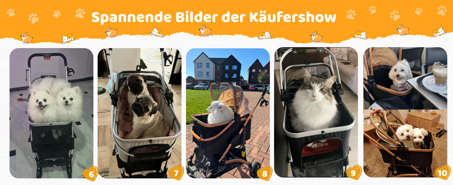 Візок для собак Mamizо 4 в 1, чорний, для 2 тварин до 15 кг, з переносною сумкою та колесами PU