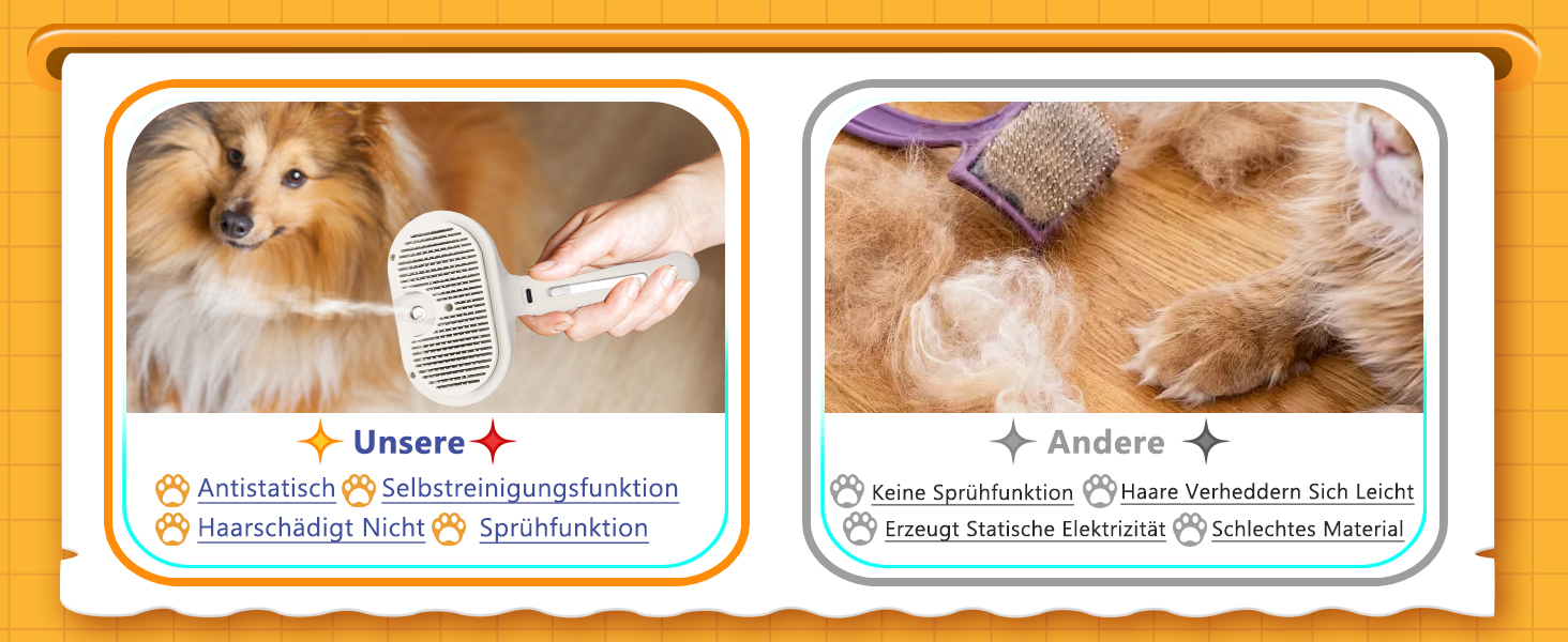 Двокомпонентна щітка для котів з парою, 2 шт. Щітка для котів та собак з розпилювачем, знімна, портативна. Підходить для короткої та довгої шерсті, видалення шерсті та догляду (білий)