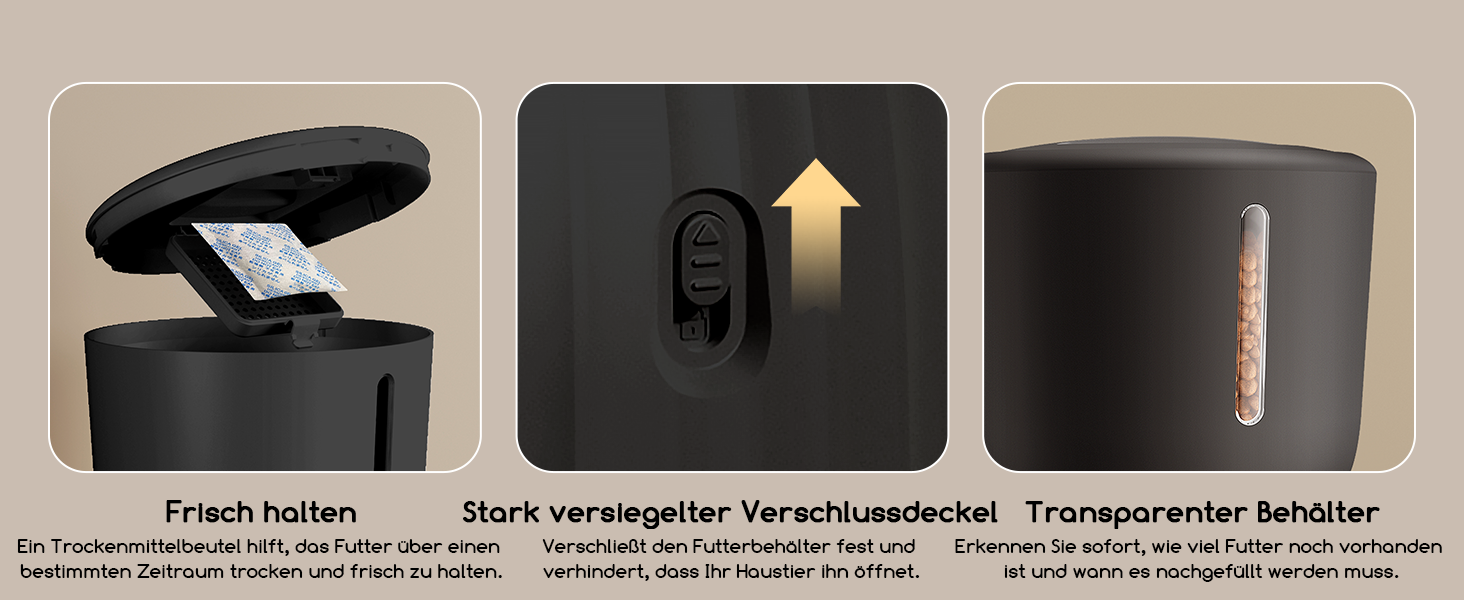 Автомат годівлі для котів Faroro 4L, програмований, з контролем порцій, 10 сек. голосових повідомлень, чорний