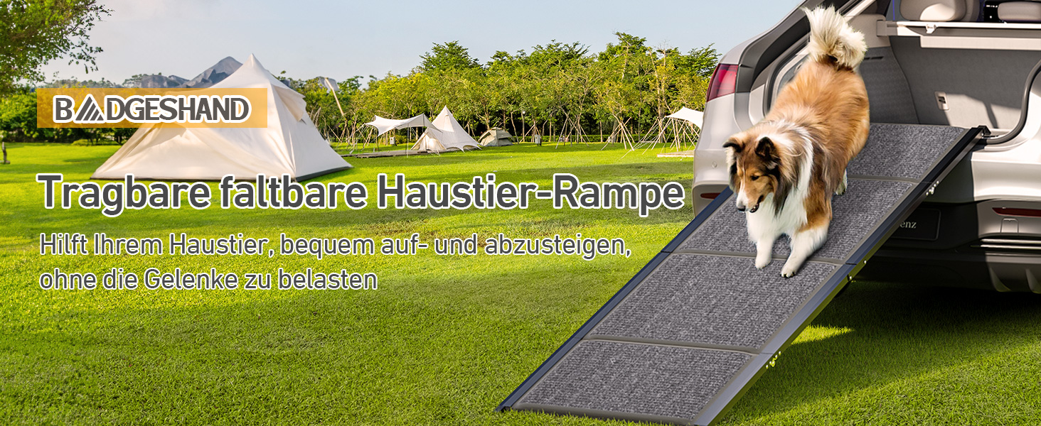 Східці для собак Hunderampe - складані, портативні, з антиковзким покриттям, для автомобілів, SUV та вантажівок (170x44 см)
