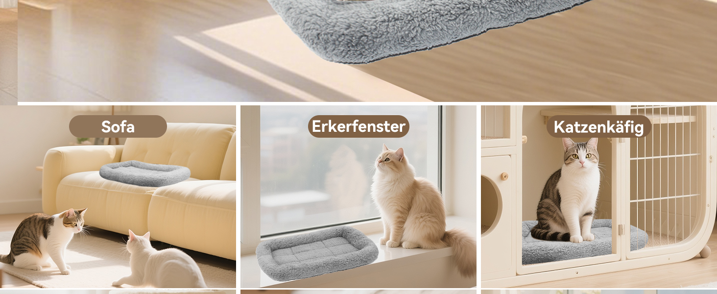 Крісло-лежанка для котів та собак PETLESO - м'яке, з антиковзною основою, 56x41 см