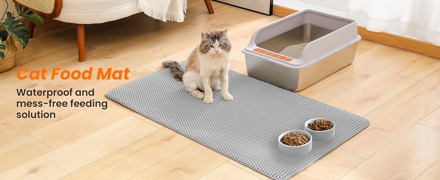 Килимок для котячого туалету Petinstinct, 116x66 см, XXL, сірий