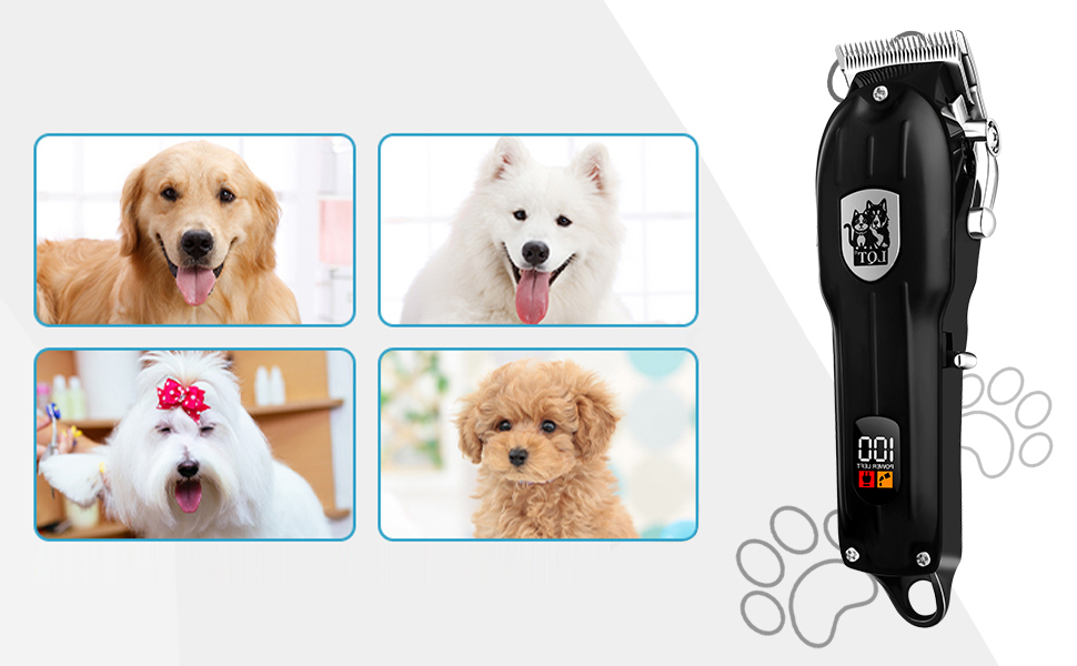 Машинка для стрижки собак, акумуляторна бездротова тиха, для котів та інших тварин, чорна