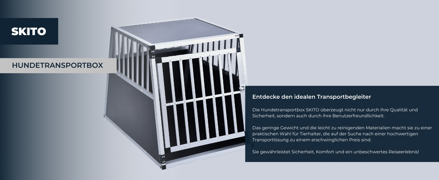 Транспортна переноска для собак Home Deluxe SKITO - M, 69x54x50 см, Алюміній/MDF, Срібно-чорний