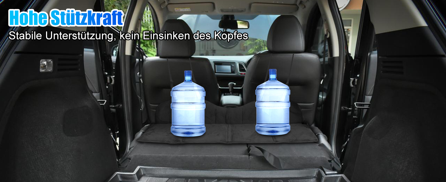 Підлокітник для заднього сидіння автомобіля, розширювач сидіння, флісова підстилка для кемпінгу та сну, універсальний для SUV, MPV та компактних авто (Чорний)