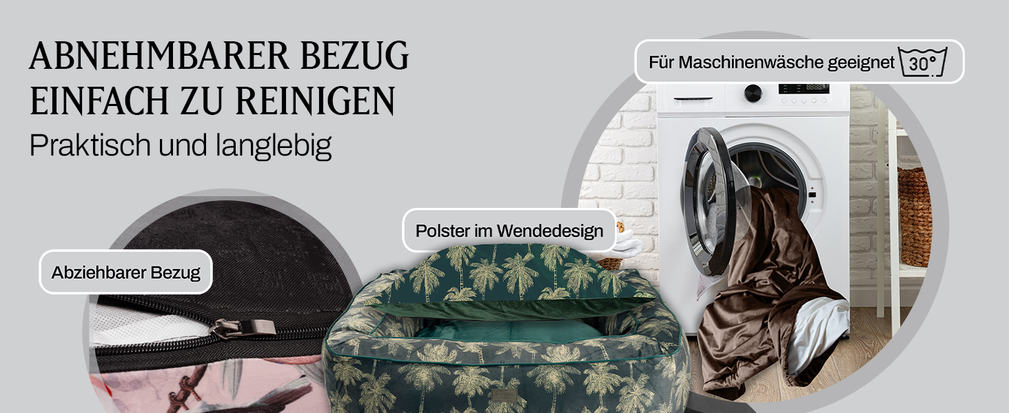 bo&flash Hundebett 'Romy' - М - Софа для собак, велика та маленька, з антиковзким покриттям, легко миється