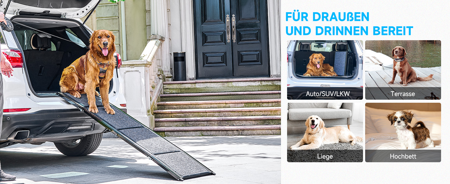 Східці для собак CO-Z, 170 см, розкладні, до 90 кг, з антиковзким покриттям, для всіх автомобілів