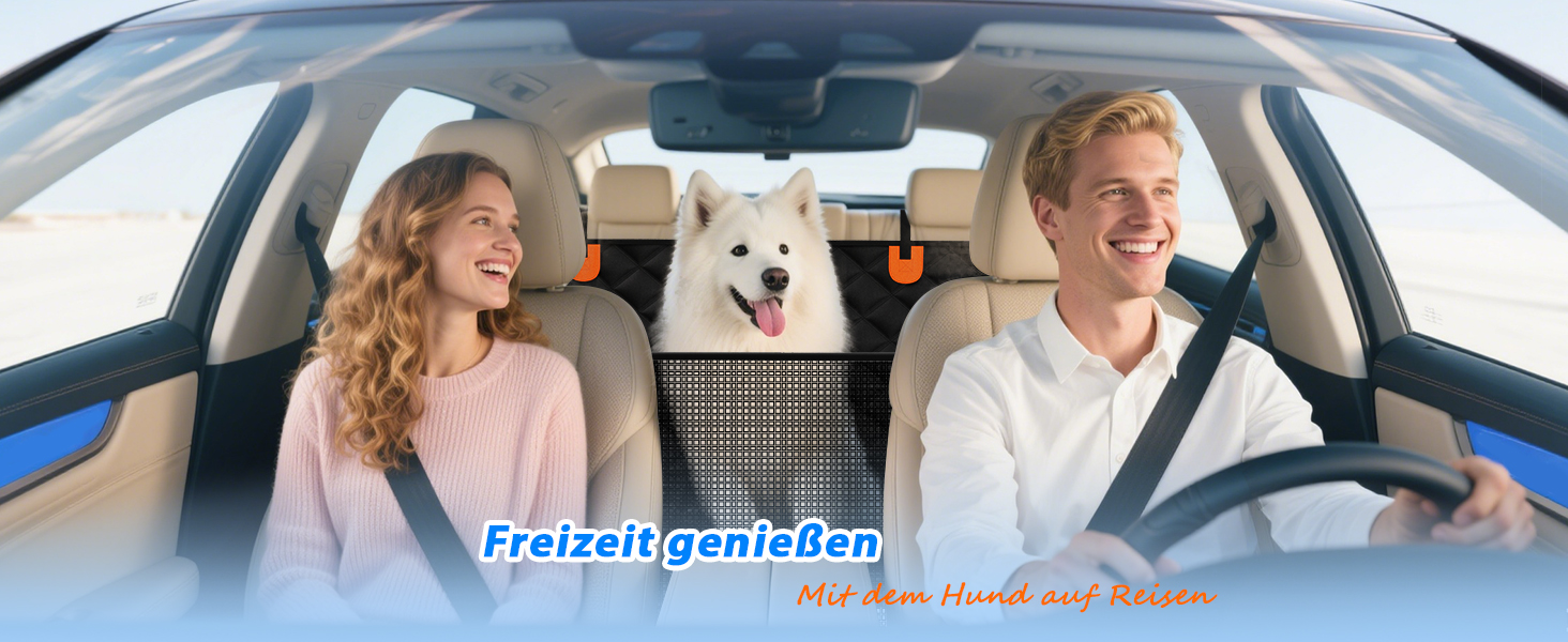 Накладка на сидіння автомобіля для собак, 2025, водонепроникна, неслизька, з жорсткою основою. Підходить для собак вагою до 180 кг (400 фунтів). Оранжево-чорна, товста, жорстка підошва. Ідеально для подорожей з тваринами в автомобілі/SUV.