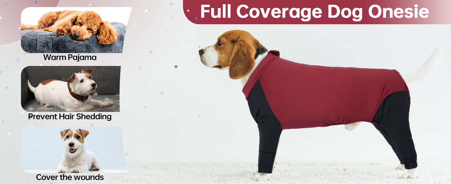 Комбінезон для собак, теплий, вітронепроникний, для маленьких, середніх та великих собак (Червоний, M)