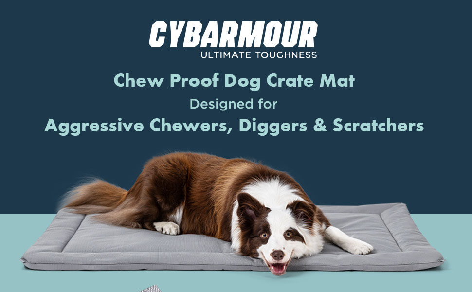 Килимок для собак у переноску Cybarmour - стійкий до гризіння, водонепроникний, великих порід, 89x59 см