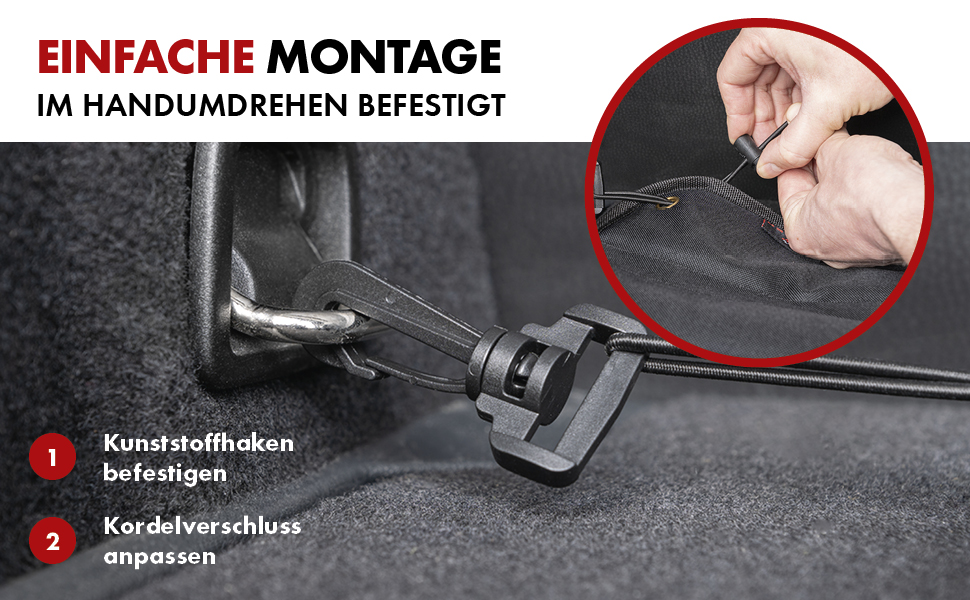 Захист вантажного простору Walser, килимок для захисту бампера та багажника, чорний 80x64 см