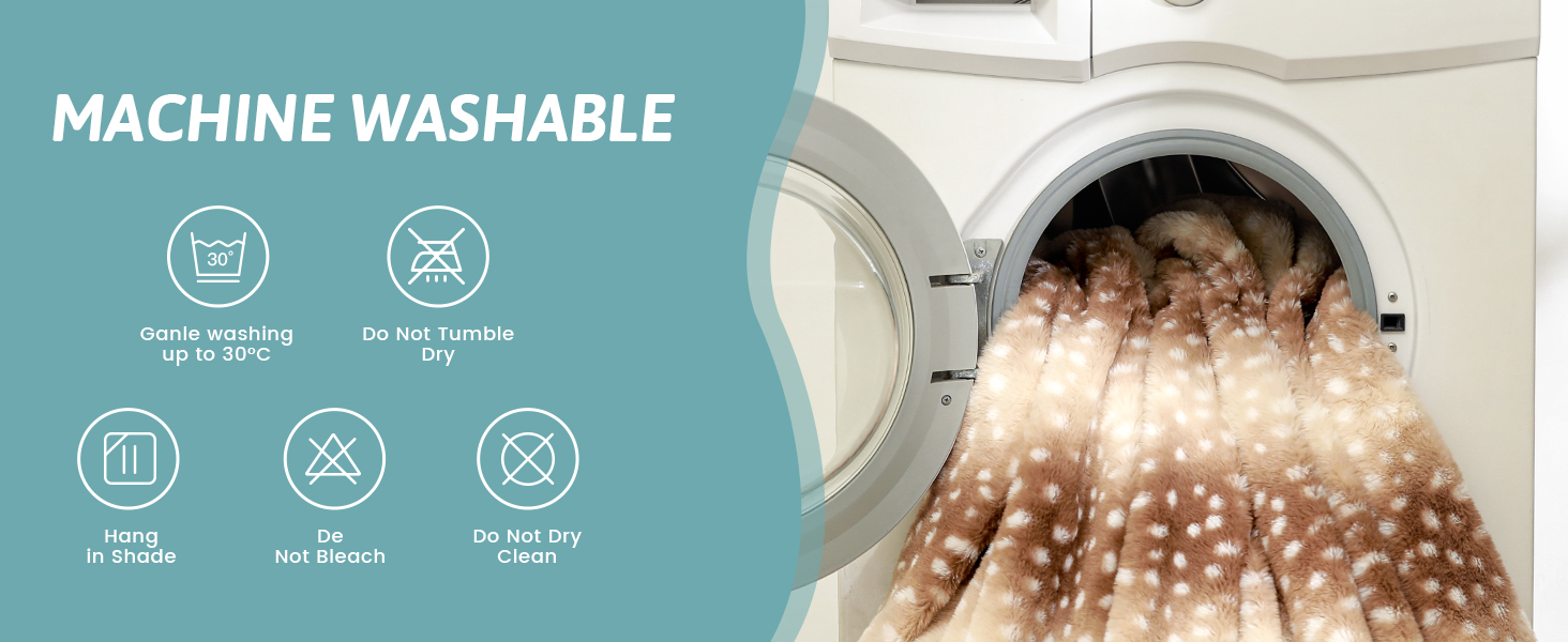 Водонепроникний коврик для тварин, штучне хутро, 75x100 см, коричневий, з принтом оленя