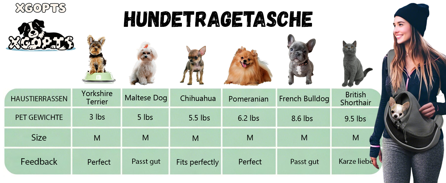 Сумка-переноска для собак та котів XGOPTS, чорна, до 5 кг, регульована, дихаюча, для прогулянок на вулиці