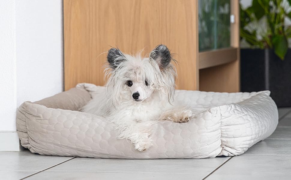 Подушка для собак Karlie Liege Velvet, 100x70x15 см, бежева