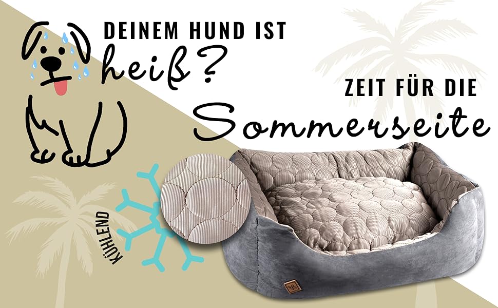 Ліжко для собак Ne&no® 2 в 1: охолоджуючий та зігріваючий матеріал, середні породи, 80x60 см, миється. Персоналізоване собаче ліжечко, блакитне, 35x45 см