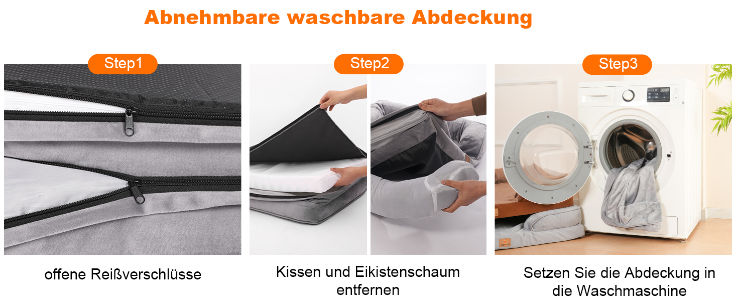 Ортопедичне ліжко для собак великих порід, ергономічне диван-лежанка з піною у формі ковчега, водонепроникне, неслизьке ліжко для собак 89x63 см, світло-сірий (світло-сірий, Д 89 x Ш 63 x В 17 см)