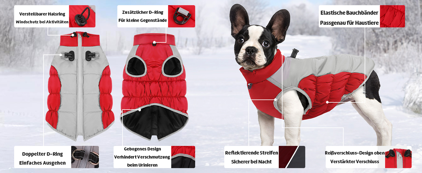 Тепла жилетка для собак Aiboria на зиму, чорна, без рукавів, з нагрудником, розмір XXL