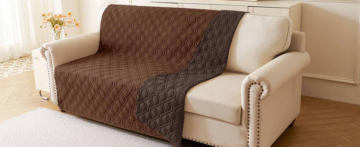 Водонепроникний килимок для собак Homaxy, килимок для собак на вулицю, миється, двосторонній, м'який килимок для котів, для дивану, ліжка, в подорожі (130x100 см, 203x152 см, коричневий+шоколадний)