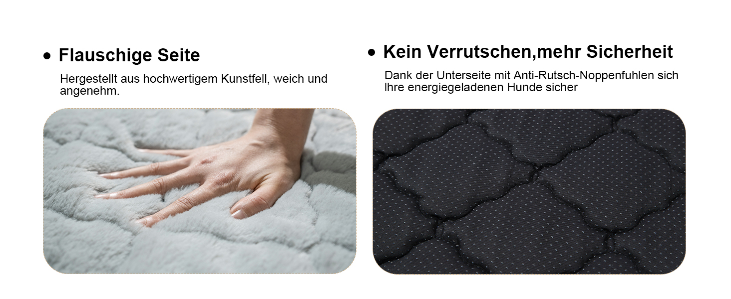 М'який килимок для собак, тепла ковдра для котів та собак, 75 x 50 см, M, м'яка підкладка, можна прати в пральній машині, неслизький, багатофункціональний, сірий