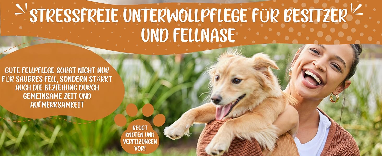 Двостороння щітка для собак та котів 2в1: щітка для підшерстка та гребінець для видалення підшерстка та ковтунів, бамбук, розмір M-L + E-book