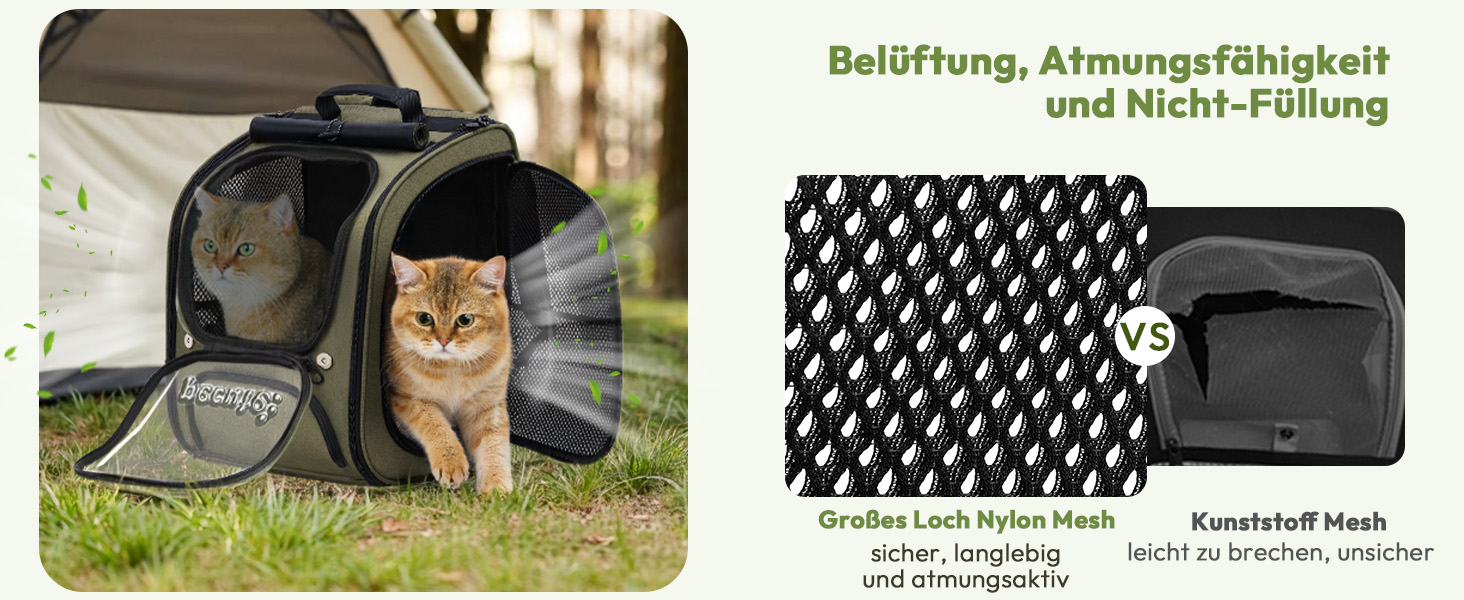 Рюкзак для кота Pecute з сіткою, дихаючий рюкзак-переноска для собак і котів, сірий (42*32*26 см)