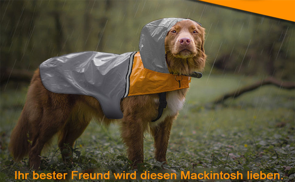 Водонепроникна куртка для собак: легка, вітрозахисна, з відбиваючими смугами та капюшоном (S)