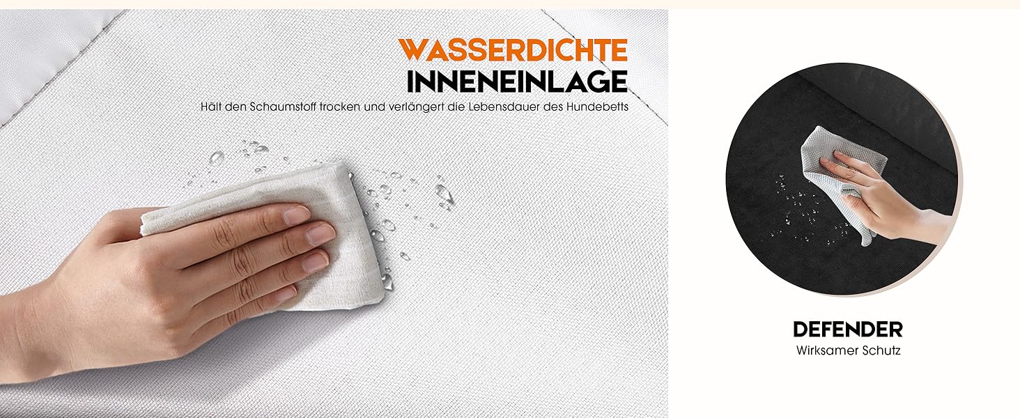 Ортопедичне ліжко для собак XL, корзина для собак, що стирається, з яєцеподібною піною, водонепроникний диван для собак з неслизьким дном та чотиристоронньою подушкою (Чорний, 117x76x19cm)