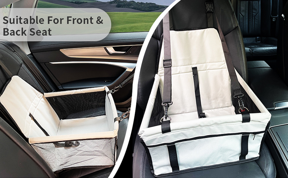 Автомобільний лежак для собак, міцний, з оксфордської тканини, дихаючий, з можливістю прання, складаний, сірий, 40x32x24 см