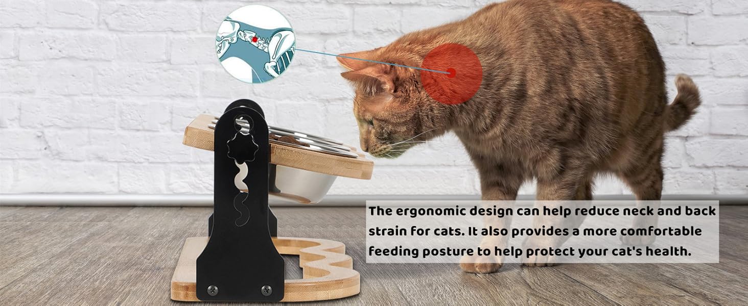 Набір мисок для котів та цуценят 3 шт. з регульованою висотою - Ергономічна годівниця з нержавіючої сталі