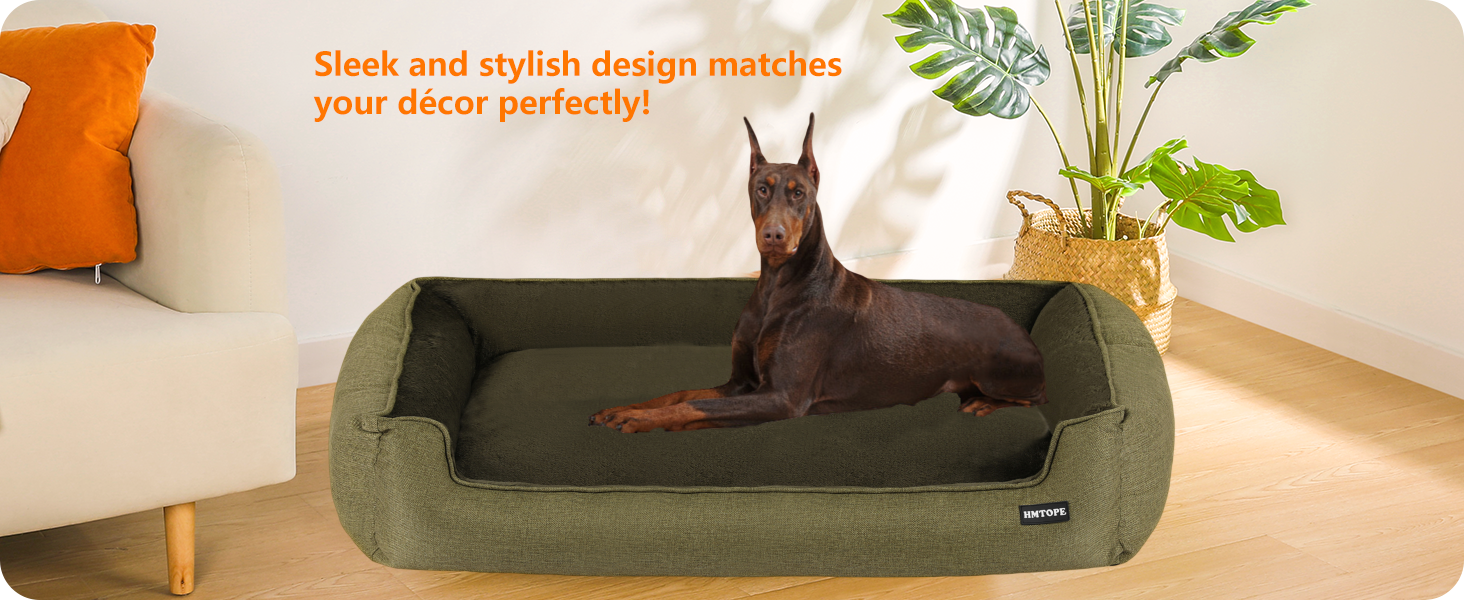 Ліжко для собак, м'яке, знімний чохол, сірий, 90 x 75 x 25 см / 120 x 90 x 30 см (оливковий)