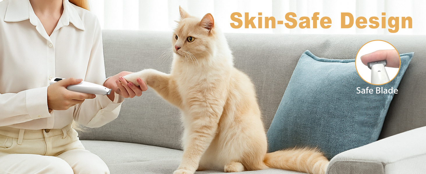 Триммер для лап собак YAZ EKY Leise - професійна машинка для грумінгу з LED-підсвічуванням, водонепроникний, USB-зарядка, для собак та котів