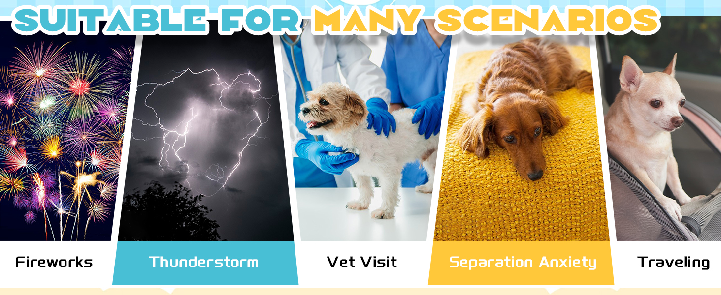 Подовжувач тривожності для собак Hoodie, теплий одяг для собак проти страху феєрверків, жилет для маленьких собак, антистресовий одяг з високим коміром, захист вух для собак, синій (XS)