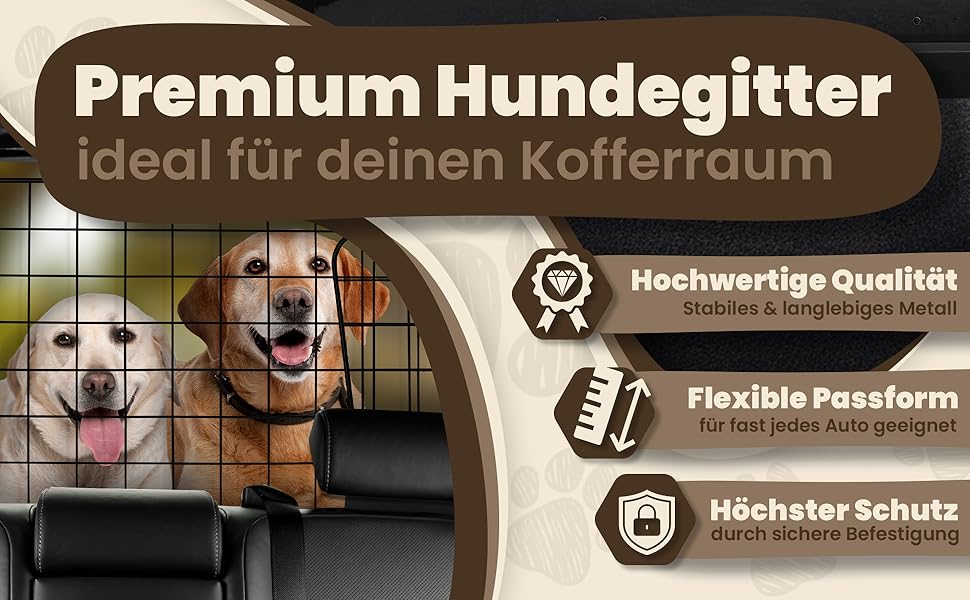 Сітка для собак у багажник авто | Якісна та міцна перегородка для багажника | Перегородка для багажника для собак