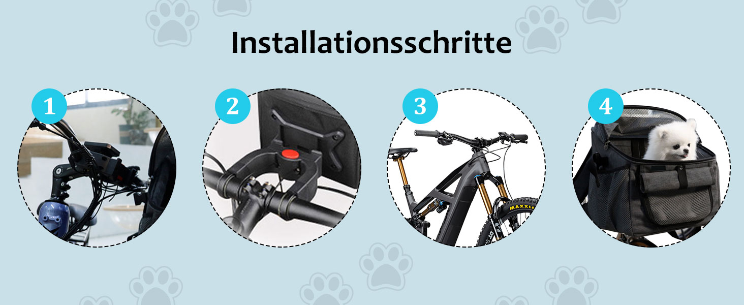 Велосипедний кошик для собак, сумка для тварин: складаний передній кошик для собак 2 в 1, рюкзак для собак з адаптером для керма для маленьких тварин (вантажопідйомність 5 кг) (Чорний)