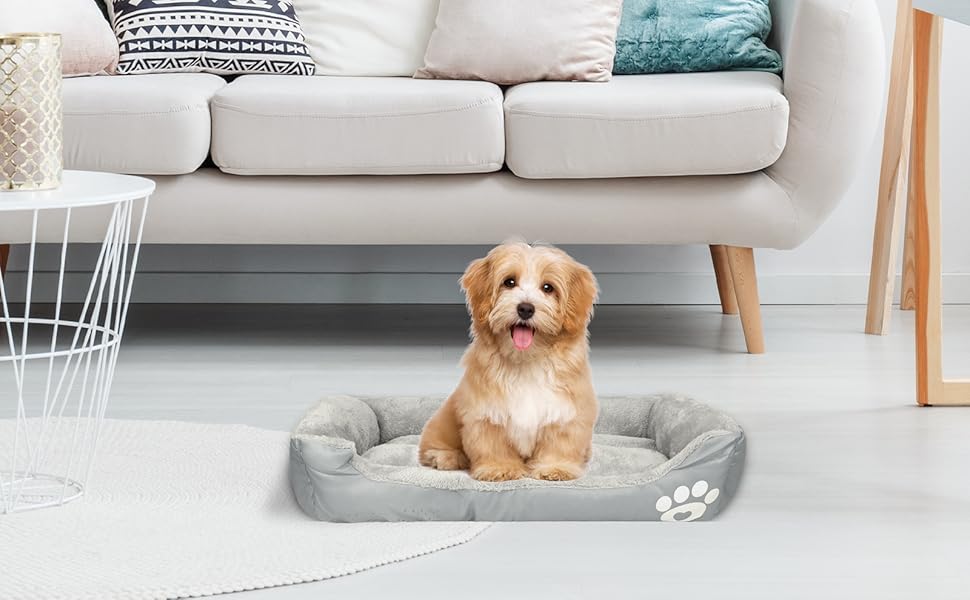 Ліжко для собак Lucky 70см, чорне: м'яке, затишне, для середніх собак, підходить для прання