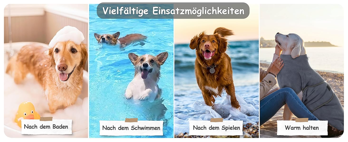 Рушник для собак Auvstar з бавовни, великий, вбираючий, м'який, для грумінгу