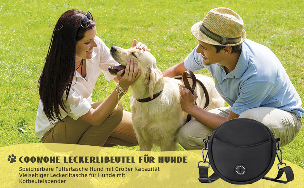 Сумка для ласощів для собак, велика місткість, з дозатором для пакетів, Leckerlibeutel