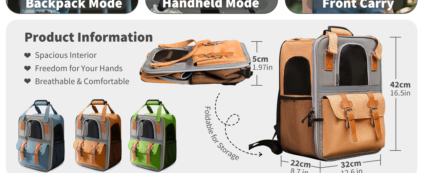 Рюкзак для собак та котів PETCUTE, дихаючий, для маленьких тварин, з відбиваючим ременем, складний, знімний килимок, внутрішній ремінь безпеки, для прогулянок, жовтий