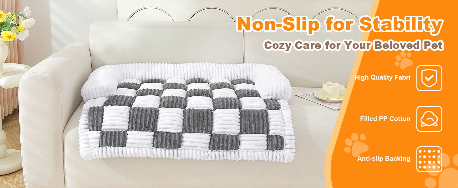 Чохли для дивану LiveGo для домашніх тварин, м'який килимок для собак, захист меблів від шерсті, 75x75x13 см, блакитно-сірий