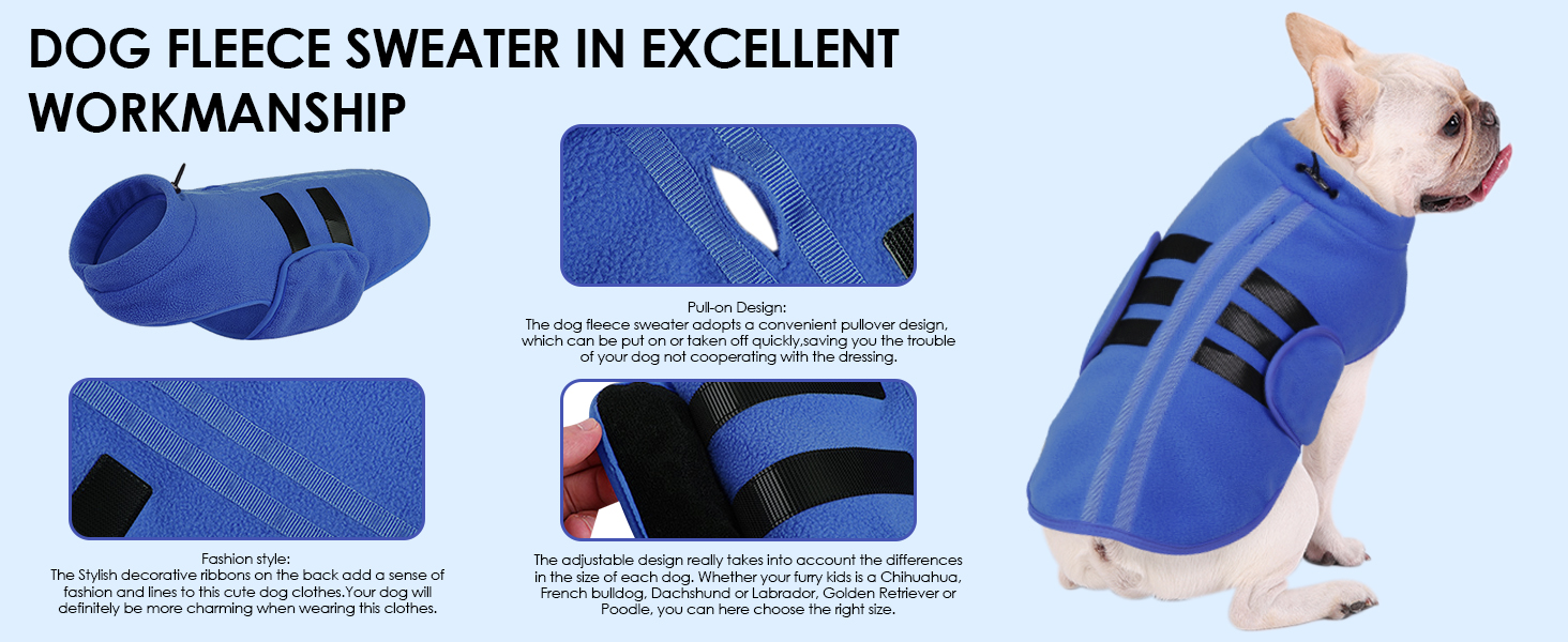 Теплий жилет для собак з флісу - жилетка для собак на зиму, для маленьких та середніх собак, з отвором для повідка, колір бордовий (XXS)