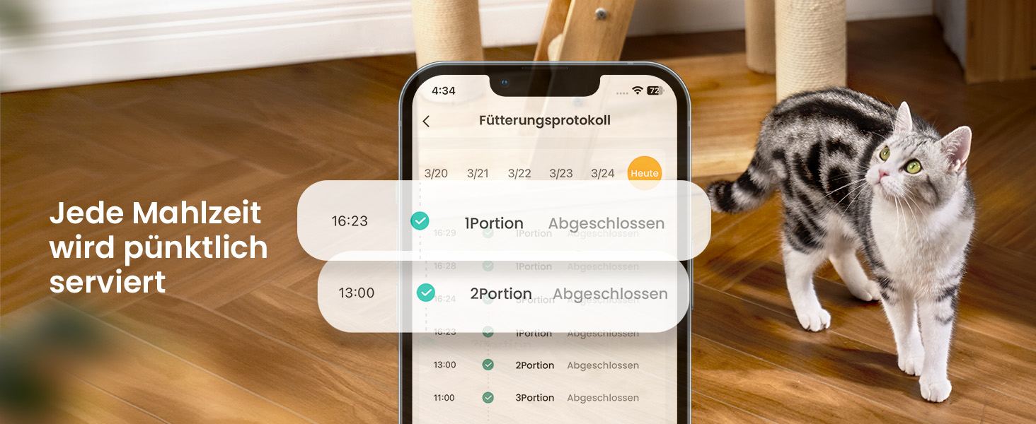 Автоматичний годівниця для котів Oneisall 5L з двома мисками, керування через додаток, Wi-Fi, PF10DAE