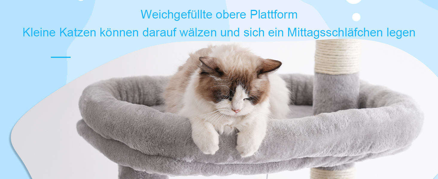 Котячий будиночок Hey-brother Kratzbaum: регульований котячий комплекс 250-280 см, до стелі, для великих котів, з гніздом, сірий, 0MPJ091W