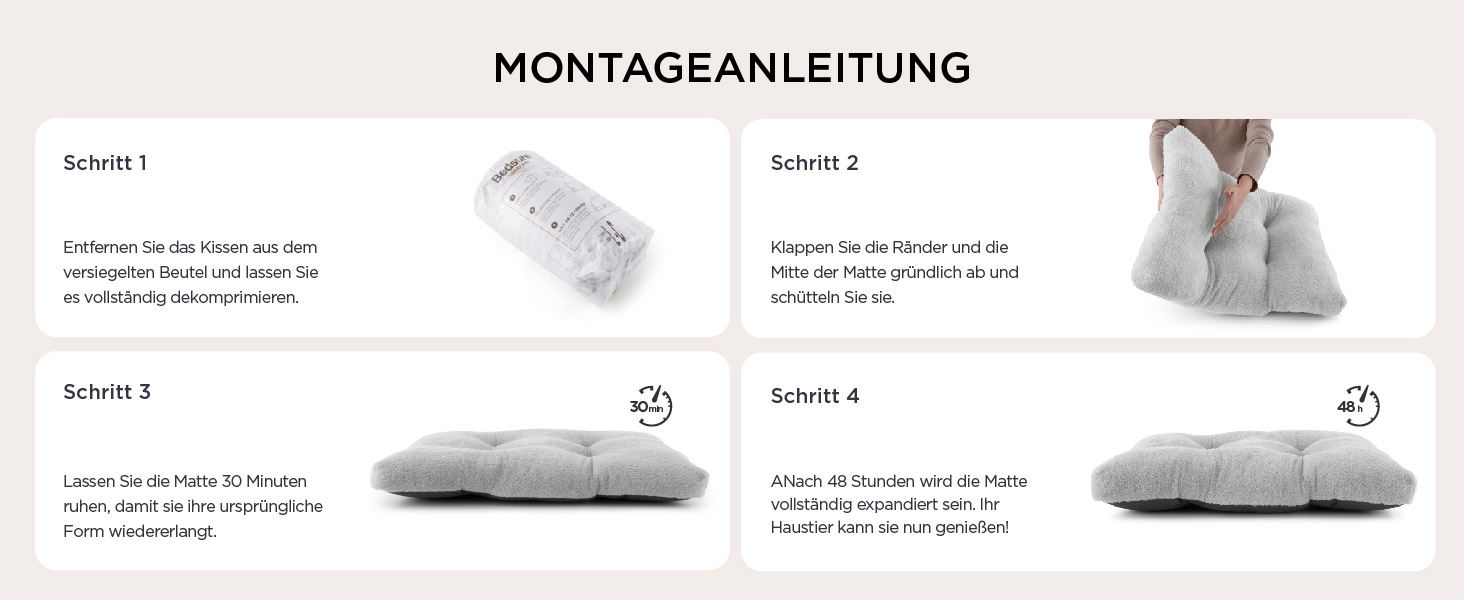 Килимок для собак BEDSURE XL - великий, сірий, 104x69x8 см. З антиковзким дном, для великих собак, з подушкою для заспокоєння.