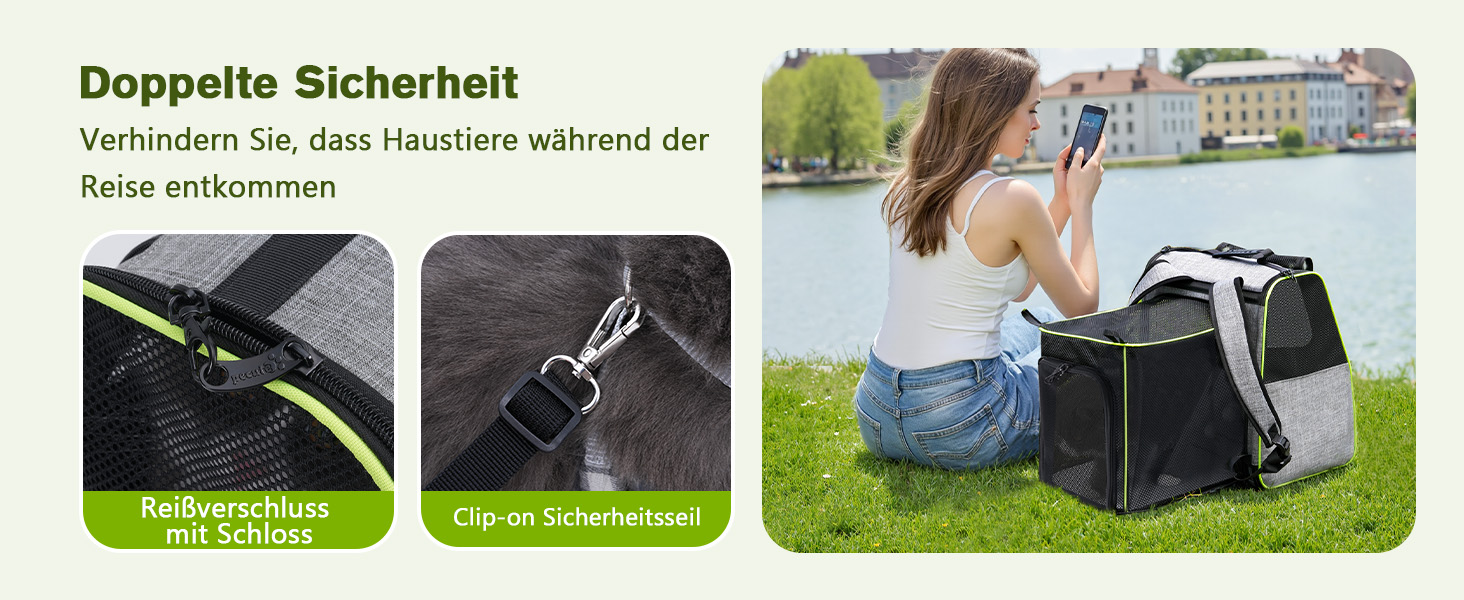 Плед-рюкзак для кота Pecute з сіткою, переноска для тварин, рюкзак для вигулу собак до 6 кг (сірий, розширюваний)