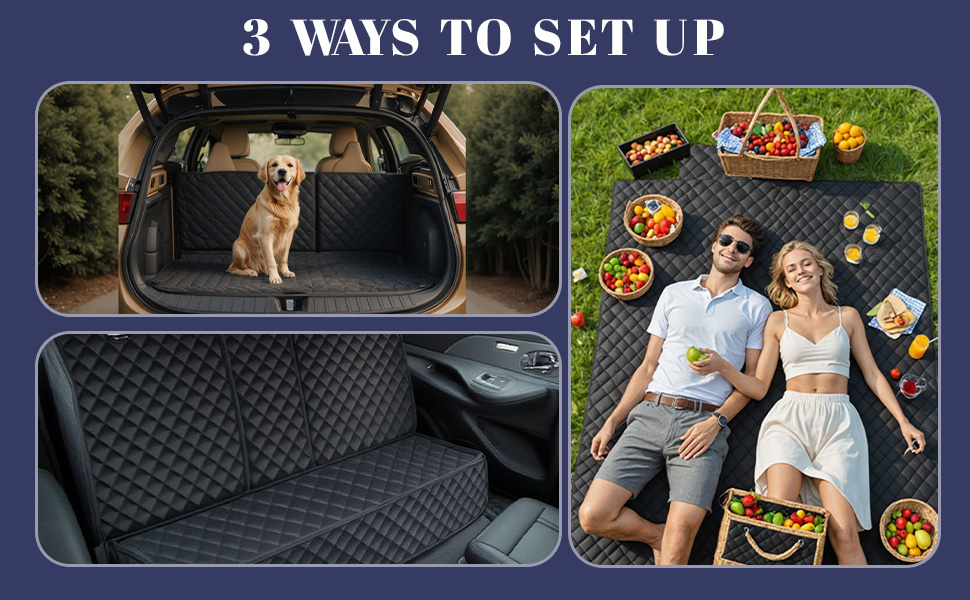 Накладка на сидіння авто для собак, 135x120 см, водонепроникна, з кріпленням, універсальна