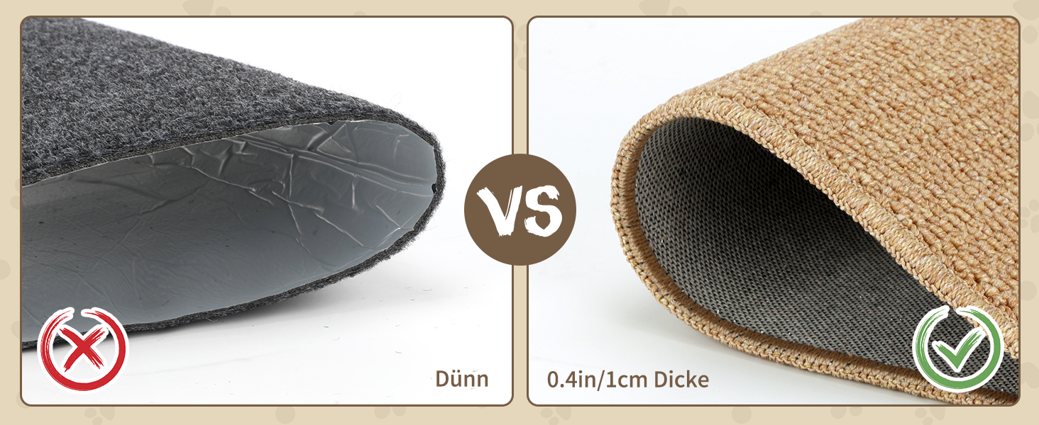 Килимок для дряпання котів FHTONGE 71x15.8 см, сизаль, для кріплення на стіну, сірий